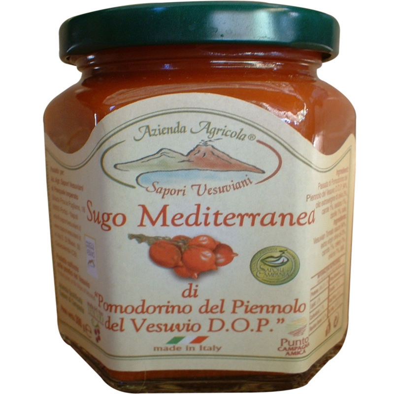 Salsa de tomate mediterráneo con el Vesubio | Piennolo