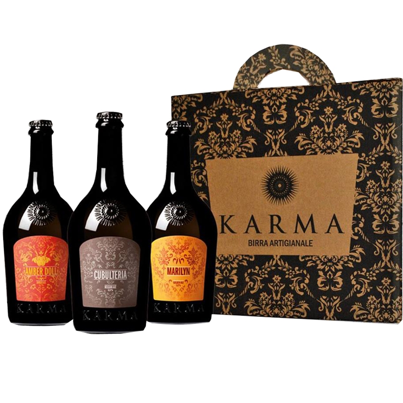 Idée cadeau bière artisanale Karma (trois bouteilles de 75 cl)