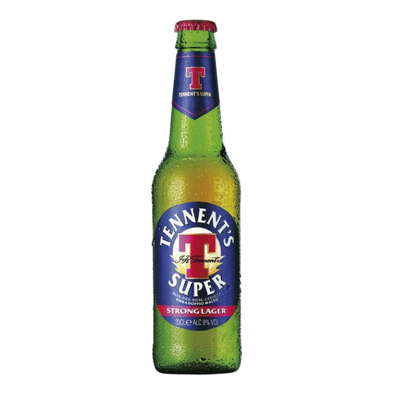 tennent's Super strong lager Bier 33 cl.