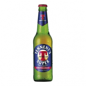 tennent's Super strong lager cerveza 33 cl.