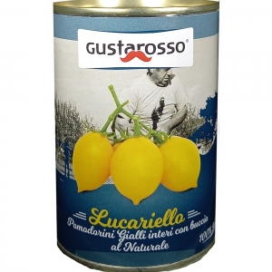 Lucariello tomate jaune entière naturelle 400 gr. Étain Gustarosso
