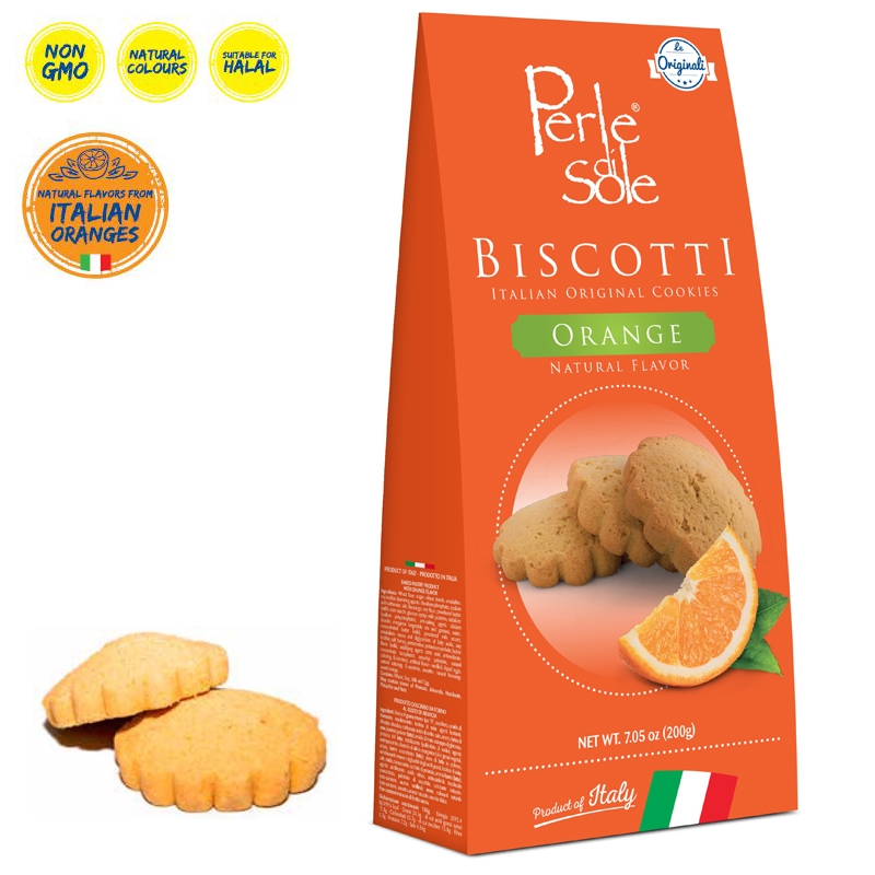 Natural Orange Flavored Biscuits - Perle di Sole