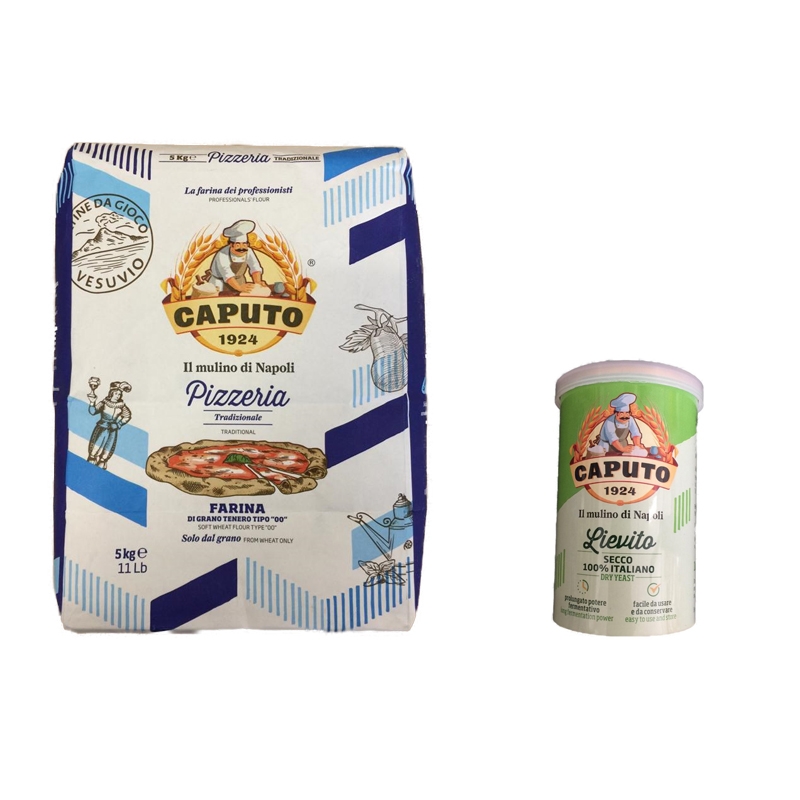 Flour Pizzeria Caputo Kg. 5 + 100 Gr Dry Yeast - Mulino Caputo