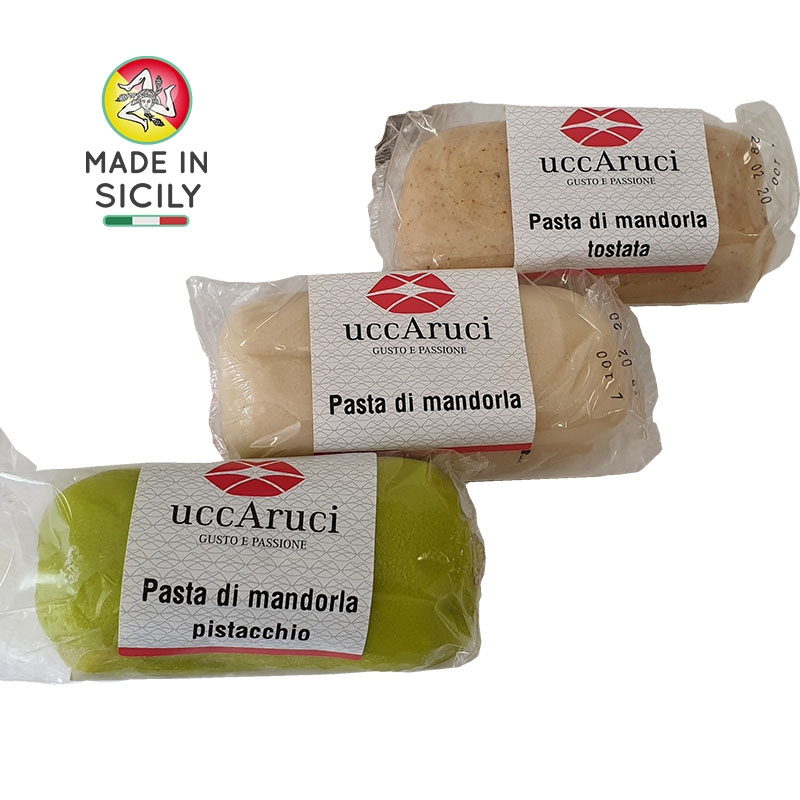Paquete de tres pastas de almendra - Uccaruci