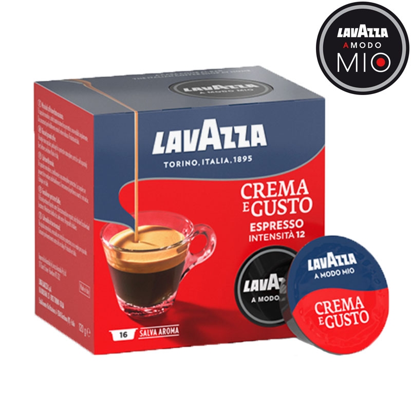 A Modo Mio Espresso and Cream Flavour 16 Capsules - Lavazza