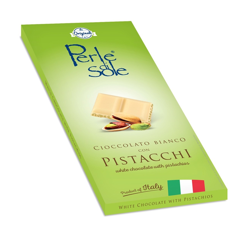 White Chocolate with Pistachio Grain - Perle di Sole