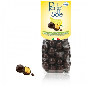 Kandierte Zitronenschalen dunkle Schokolade - Perle di Sole