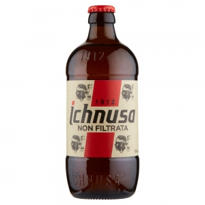 Cerveza Ichnusa sin filtrar 5% en vaso 50cl
