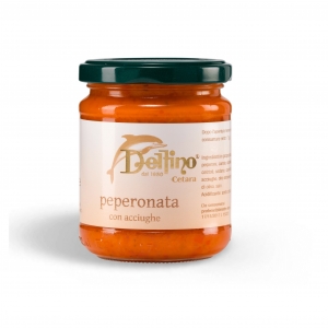 Peperonata con anchoas 212 ml - Delfino Battista