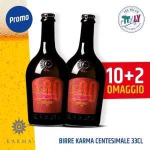 10 bières Karma Centesimale 33 cl + 2 bières gratuites. 