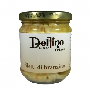 Filetti di branzino in vetro Delfino  212 ml.