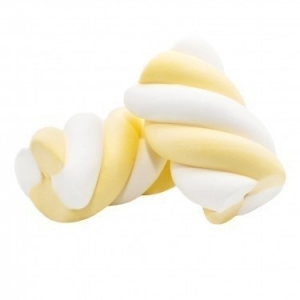 Marshmallows treccia Bianco e gialla Bulgari 1 Kg.