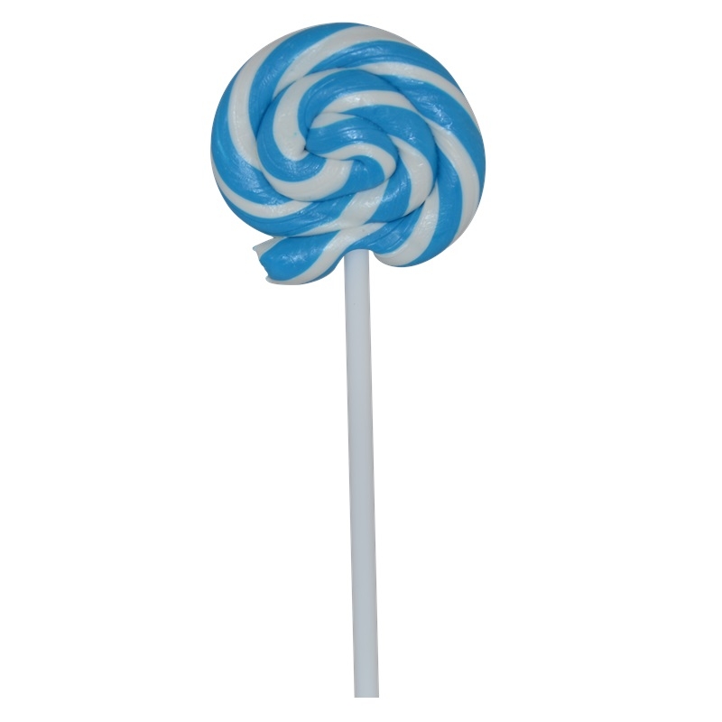 Single lollipop white and blue biribao 30 Gr.