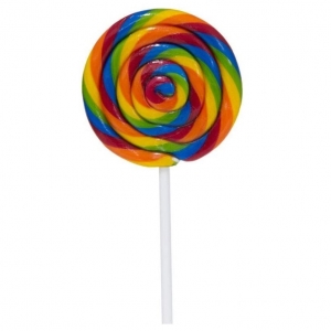 Single giant rainbow lollipop biribao 150 Gr.