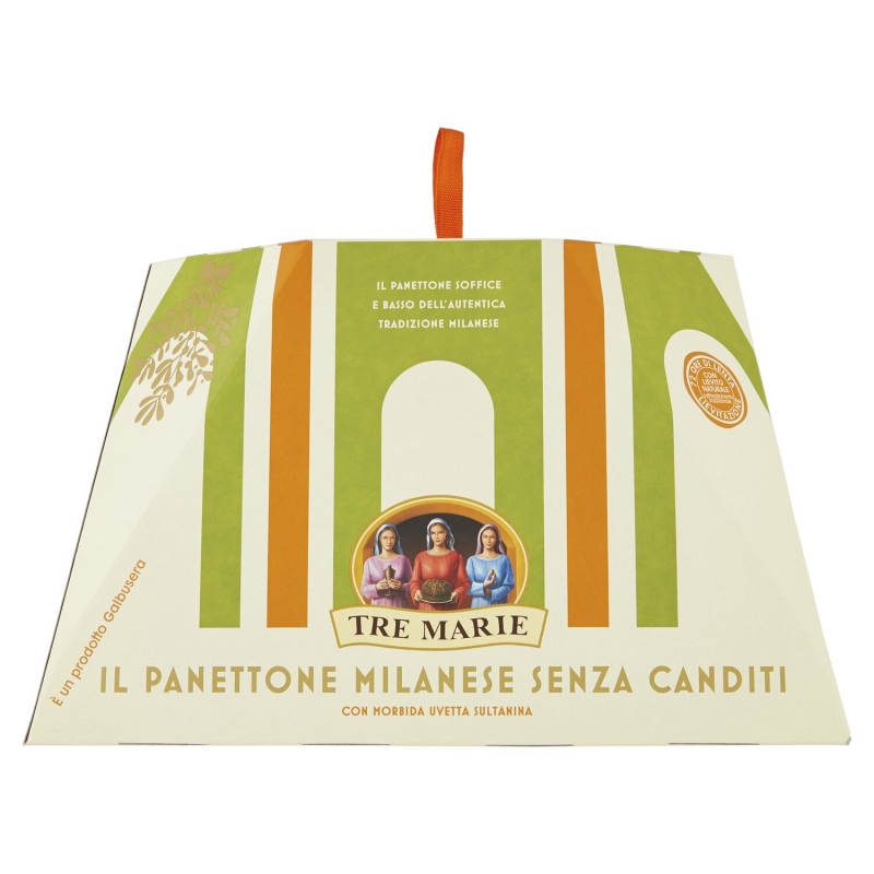 Tre Marie Panettone Milanese without candied fruit 1 Kg.