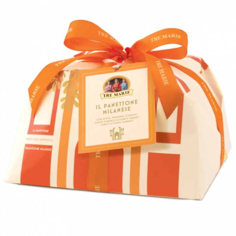 TRE MARIE MILANESE PANETTONE HAND WRAPPED 1 Kg.