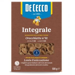De Cecco Orecchiette n ° 91 Farine complète 500 Gr.