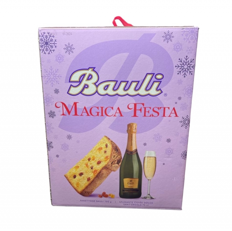 Bauli magical party panettone and sparkling wine 