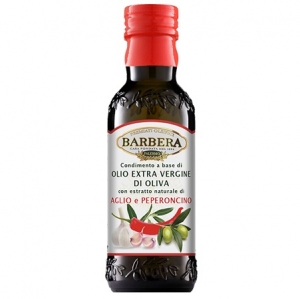 Condiment based on Extra Virgin Olive Oil Flavored with GARLIC and CHILLI 250 ML - BARBERA OIL