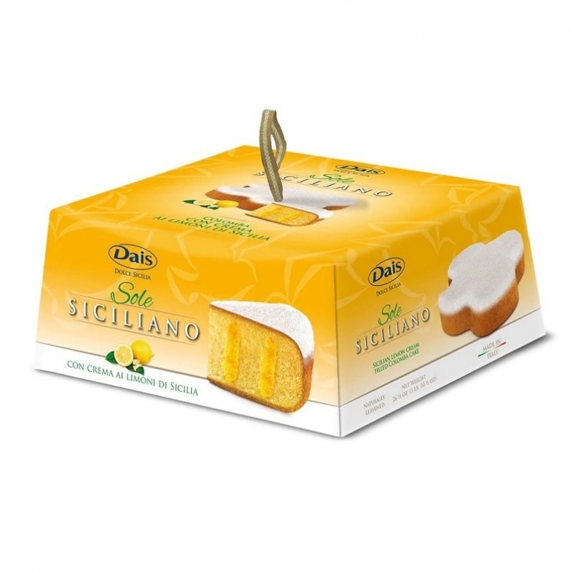 Colomba de Pâques du soleil sicilien fourré à la crème de citron 750gr - Dais