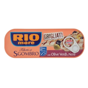 Rio Mare Grilled Mackerel Fillets With Green And Black Olives 120 gr.