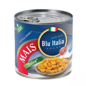Sweet corn in can of 326 Gr Blu italia