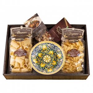 coffret cadeau Saladier, pâtes et vinaigrette Amalfi - la Fabbrica della Pasta di Gragnano.