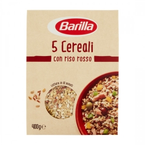 Barilla 5 cereales con arroz rojo 400 Gr. 
