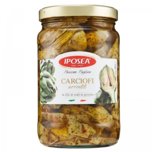 Iposea artichauts rôtis à l'huile de tournesol 1600 Gr.