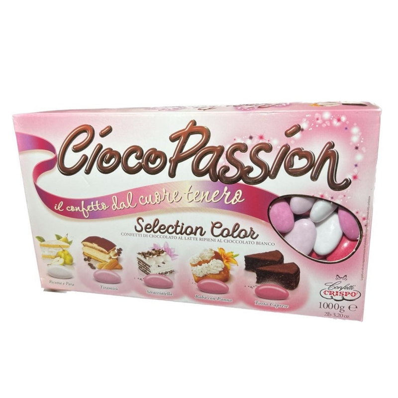Crispo sugared almonds ciocopassion selection color assorted flavors pink 1  kg