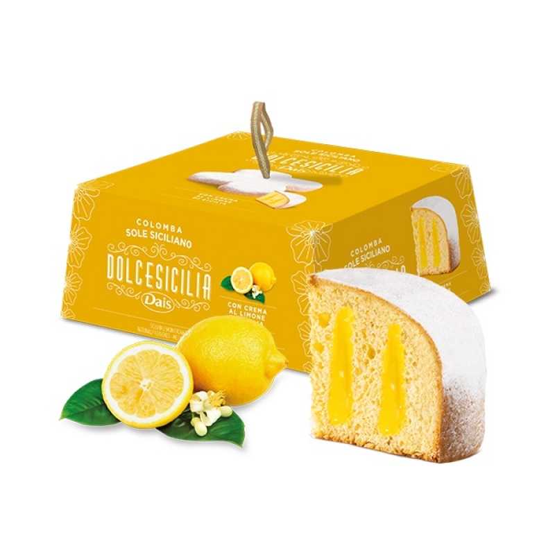 Dais Colomba de Pâques au soleil sicilien avec crème de citron sicilienne 750 Gr.