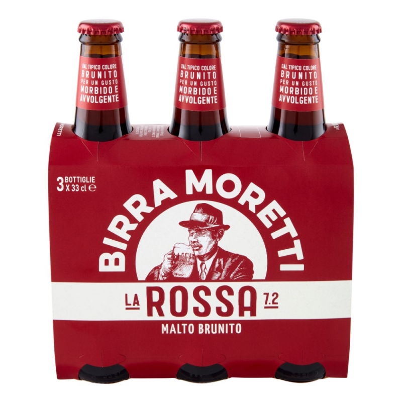 Birra Moretti La Rossa 7.2° 3 x 33 CL