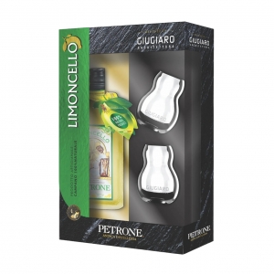 Petrone Special Pack limoncello 50 cl + 2 Giugiaro glasses