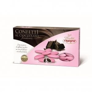Confetti Crispo con Chocolate Negro Rosa 1 Kg.