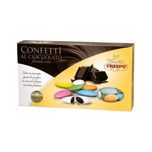 Confetti Crispo al Cioccolato Fondente Colori Assortiti 1 Kg.