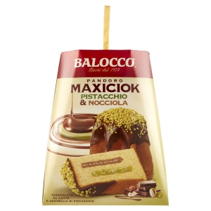 Balocco Pandoro MaxiCiok Chocolate con leche Pistacho y Avellanas 800 Gr.