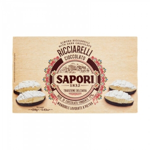 Sapori 1832 Ricciarelli con base de chocolate negro 154 Gr.