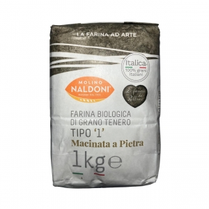 Molino Naldoni Harina de trigo blando ecológica tipo 1 1 kg.