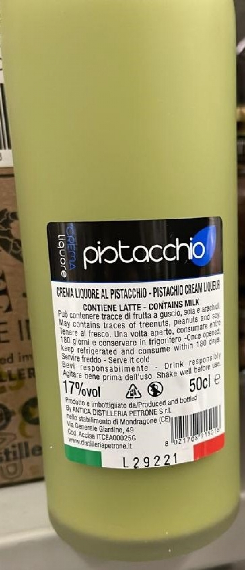Liqueur creams ml - taste Pistachio - 500